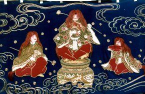 秩父夜祭本町屋台後ろ幕◇空き瓶アート 秩父夜祭本町屋台後ろ幕◇空き瓶アート